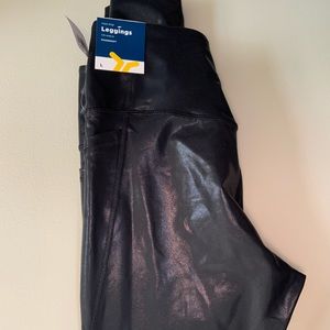 Black sparkly high waisted leggings